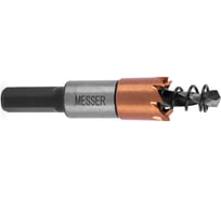 Коронка HSS-TiN 16 мм, с центровочным сверлом и толкающей пружиной для листового материала до 2 мм, ц/х MESSER 21-02-016