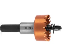 Коронка HSS-TiN 27 мм, с центровочным сверлом и толкающей пружиной для листового материала до 2 мм, ц/х MESSER 21-02-027