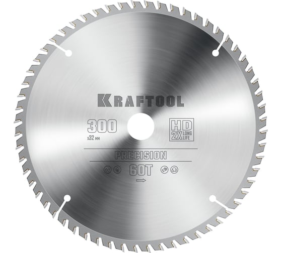 Диск пильный по дереву KRAFTOOL Precission 300x32 мм, 60Т 36952-300-32
