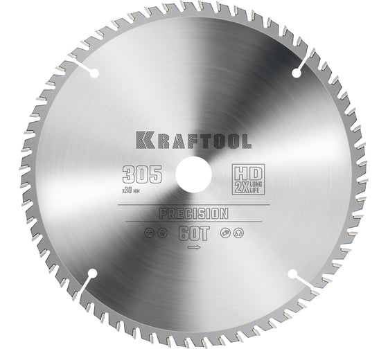 Диск пильный по дереву KRAFTOOL Precission 305x30 мм, 60Т 36952-305-30