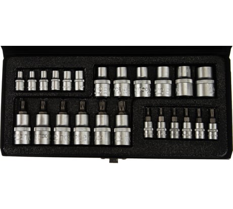 Набор головок 1/4"+1/2"DR, Е4-Е18, Т7-Т50 PRO АвтоDело 39924 16152