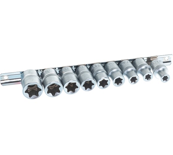 Набор головок TORX E10-E24, DR1/2", 9 шт. на планке АвтоDело 39839 10899