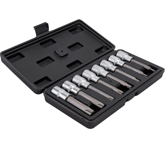 Набор головок DR1/2", вставка TORX Т20-Т60, L=100 мм, 8 шт., в кейсе АвтоDело 39600 15000