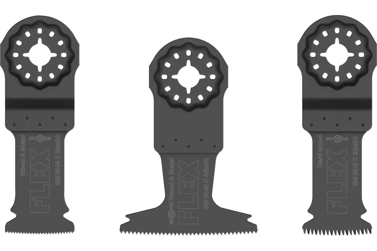 Набор пильных полотен по дереву и металлу Starlock SM BI-Set 3 шт FLEX ...