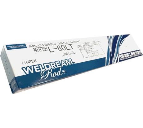 Электроды сварочные L-60LT 4 мм, 5 кг NITTETSU Ц0036225