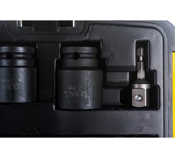 Набор ударных торцевых головок (10-27 мм; 1/2"; 9 шт.) DEWALT DT7507