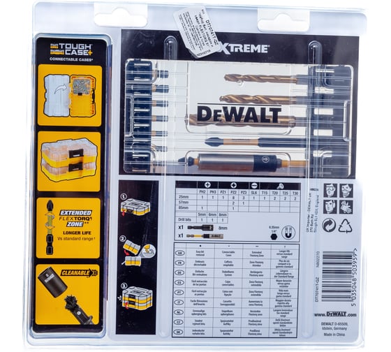 Набор бит, насадок и сверл FLEXTORQ 32 предмета DEWALT DT70741T-QZ