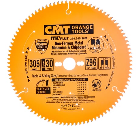 Диск пильный по алюминию (305x2.8/2x30 мм; Z96; TCG NEG -6) CMT 276.305.96M