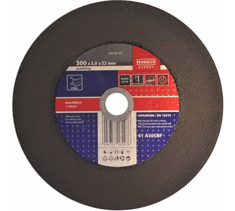 Диск для резки металла 300x3.0x32 мм, плоский MODECO MN-68-907