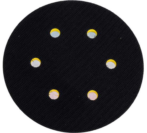 Подошва 150 мм для орбитальной шлифмашины (липучка, с отверстиями) Пневмо-Трейд PT-SPV6-150 1