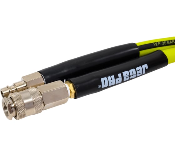 Шланг гибкий ПВХ с фитингами 9x14.5 мм, 10 м, желтый Jeta PRO 5887010