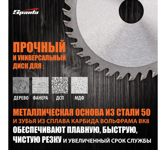 Диск пильный по дереву (125x22 мм; 36 зубьев) SPARTA 732395