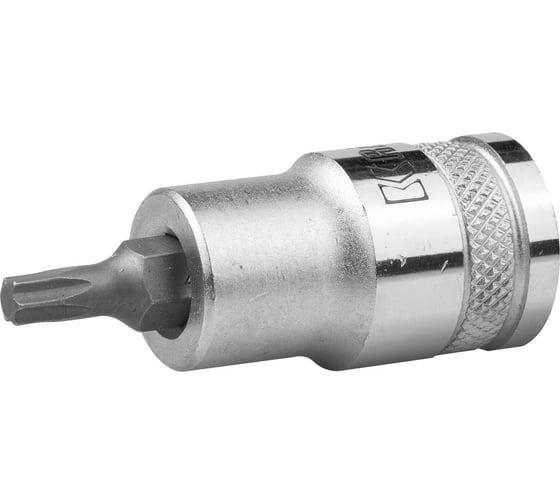 Торцовая бита-головка "INDUSTRIE QUALITAT", сатинированная (TORX, 1/2", Т27) Kraftool 27905-27_z01 1