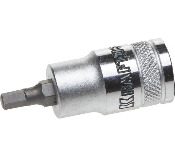 Торцовая бита-головка "INDUSTRIE QUALITAT", сатинированная (HEX, 1/2", H5) Kraftool 27908-05_z01 1