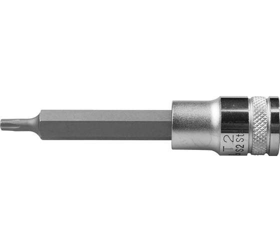 Торцовая бита-головка "INDUSTRIE QUALITAT", сатинированная, удлиненная (TORX, 1/2", Т25) Kraftool 27906-25_z01 1