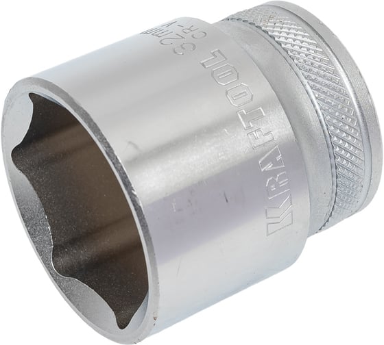 Торцовая головка "INDUSTRIE QUALITAT" хромосатинированная (FLANK, 1/2", 32 мм) Kraftool 27805-32_z01