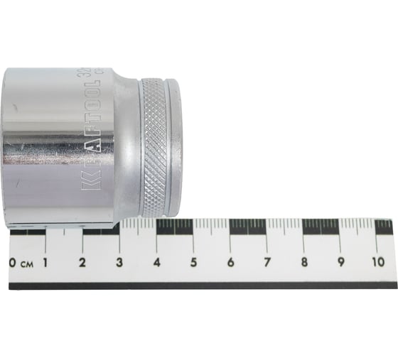 Торцовая головка "INDUSTRIE QUALITAT" хромосатинированная (FLANK, 1/2", 32 мм) Kraftool 27805-32_z01