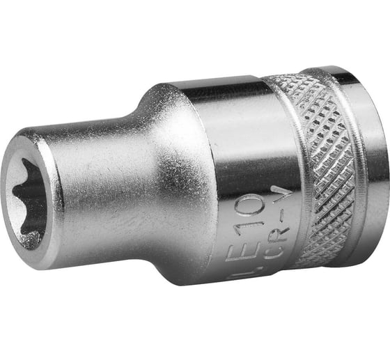 Торцовая головка "INDUSTRIE QUALITAT" хромосатинированная (внутренний TORX, 1/2", Е10) Kraftool 27810-10_z01