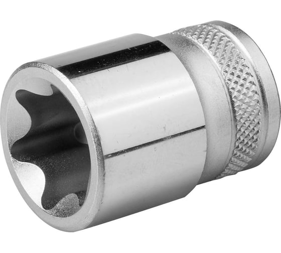 Торцовая головка "INDUSTRIE QUALITAT" хромосатинированная (внутренний TORX, 1/2", Е22) Kraftool 27810-22_z01 1