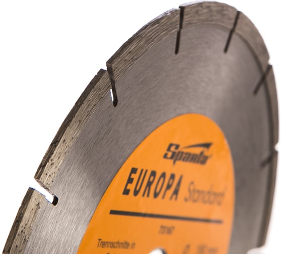 Диск алмазный отрезной сегментный EUROPA Standard 180x22.2 мм SPARTA 73167