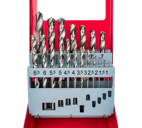 Набор сверл по металлу HSS-G, 1-10 мм, 19 шт. REDVERG 6627075