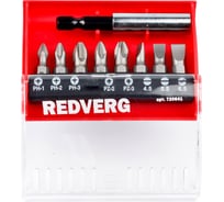 Набор бит PH, PZ, SL, 9 шт. REDVERG 6623517