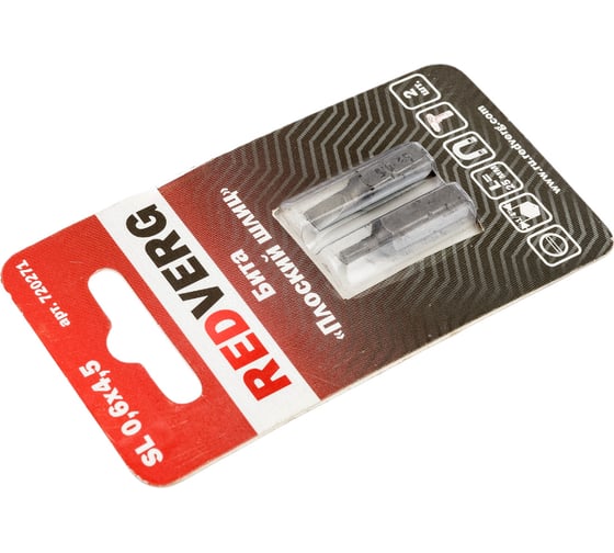 Бита SL0,6х4,5 мм, 25 мм, 2 шт. REDVERG 6623481