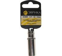 Головка торцевая Эврика 12мм 1/4 6-гранная глубокая L=50мм с держателем ER-90309H 967941
