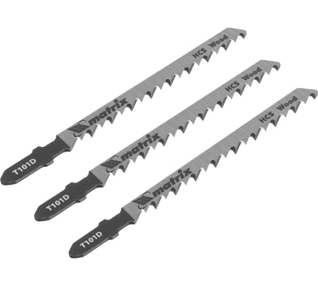 Полотна для электролобзика по дереву T101D (75 мм; 4 мм; 3 шт.) MATRIX 78202