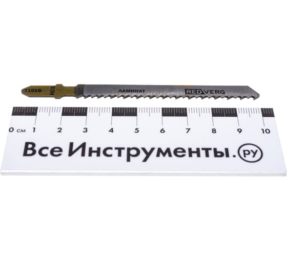 Пилка для лобзика по ламинату дереву, ДСП, T101B чистый рез, HCS 2 шт. REDVERG 6623531