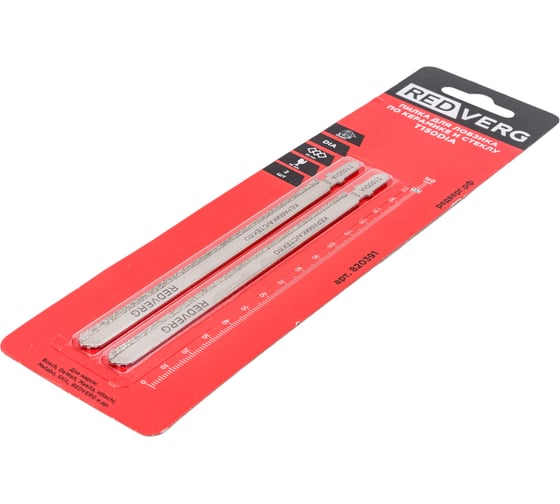 Пилка для лобзика по плитке, стеклу T150DIA Diamant 2 шт. REDVERG 6623568