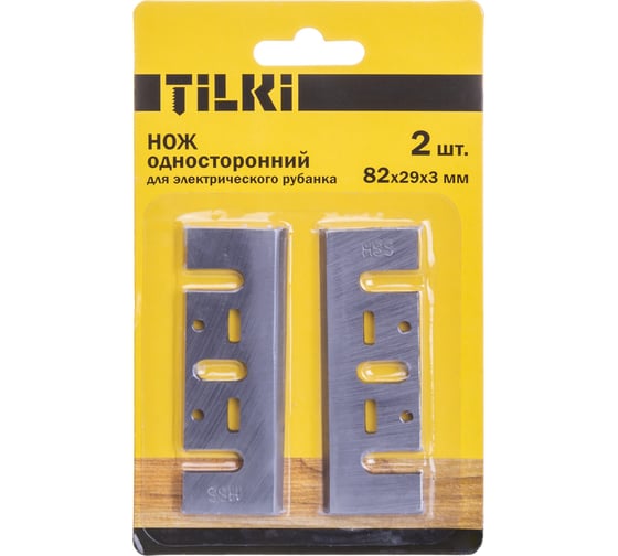 Нож для электрорубанка 82 409 TEM-NER02-82-H2 (односторонние, 82 мм) TILKI 82409