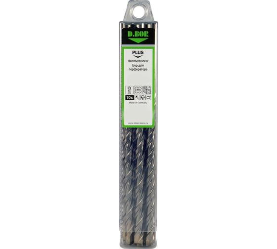 Бур V PLUS 2-cutting (10 шт; 10x150/210 мм; SDS-plus) D.BOR 240385 1