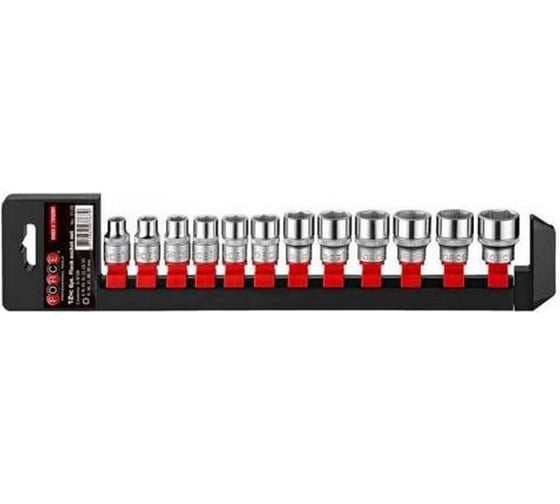 Набор 12-гранных 3/8" DR, 12 предметов (8-19 мм, на планке) FORCE 3128-9 1