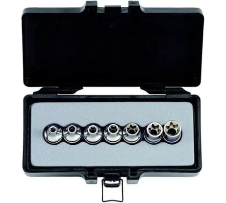 Набор головок 3/8" DR 7 предметов (Е4-Е11, в кейсе) FORCE 3072