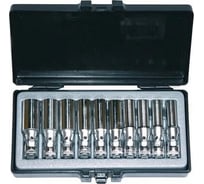 Набор длинных 6-гранных головок с карданом 3/8" DR, 10 предметов FORCE 3103