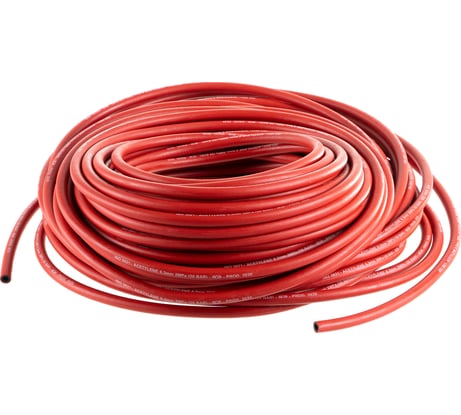 Рукав Brima резиновый ф 6.3мм /1кл/ красный 5566