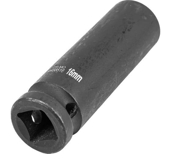Головка торцевая 6-гранная ударная 16 мм, 1/2", удлиненная L=80 мм ROCKFORCE RF-4458516(812)