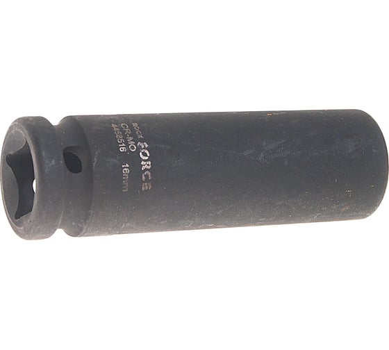 Головка торцевая 6-гранная ударная 16 мм, 1/2", удлиненная L=80 мм ROCKFORCE RF-4458516(812) 1