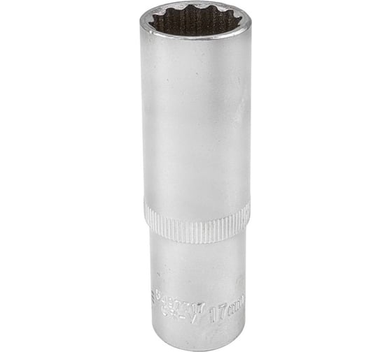 Головка торцевая 12-гранная 17 мм, 1/2", глубокая L=75 мм ROCKFORCE RF-5497717(11592) 1