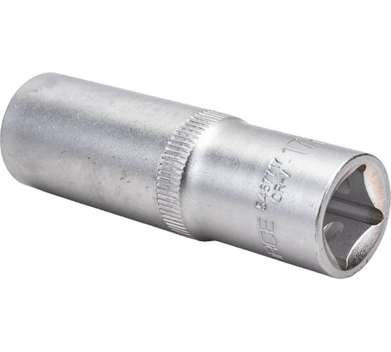 Головка торцевая 6-гранная 17 мм, 1/2", глубокая L=75 мм ROCKFORCE RF-5457717(11566)