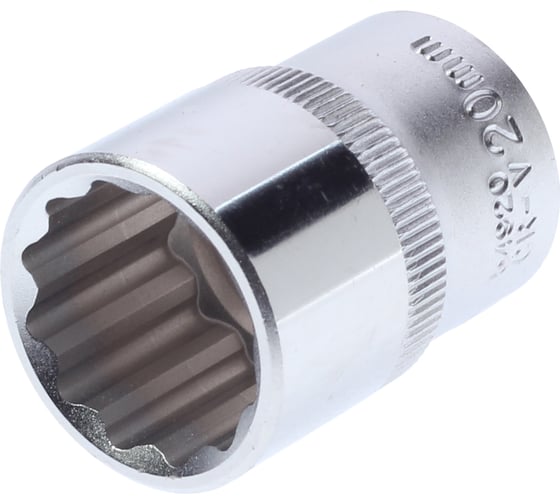 Головка торцевая 12-гранная 20 мм, 1/2", L=40 мм ROCKFORCE RF-54920(11704)