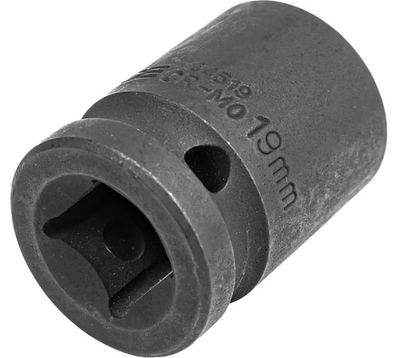 Головка торцевая 6-гранная ударная 19 мм, 1/2", L=40 мм ROCKFORCE RF-44519(265) 1