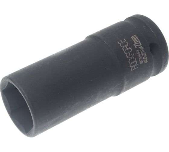 Головка торцевая 6-гранная ударная 22 мм, 1/2", удлиненная L=80 мм ROCKFORCE RF-458522TH44(25935)