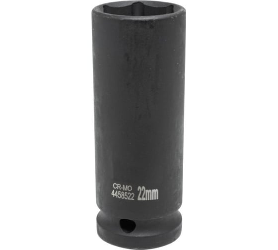 Головка торцевая 6-гранная ударная 22 мм, 1/2", удлиненная L=80 мм ROCKFORCE RF-4458522(802)