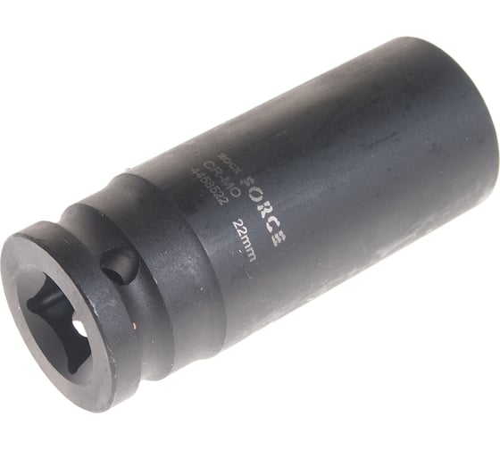 Головка торцевая 6-гранная ударная 22 мм, 1/2", удлиненная L=80 мм ROCKFORCE RF-4458522(802)