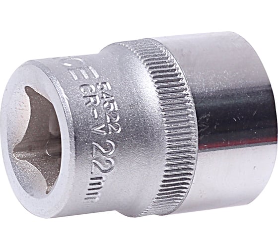 Головка торцевая 6-гранная 22 мм, 1/2", L=38 мм ROCKFORCE RF-54522(11676) 1