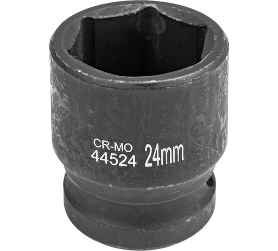 Головка торцевая 6-гранная ударная 24 мм, 1/2", L=40 мм ROCKFORCE RF-44524(272)