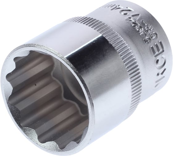 Головка торцевая 12-гранная 24 мм, 1/2", L=40 мм ROCKFORCE RF-54924(11707) 1