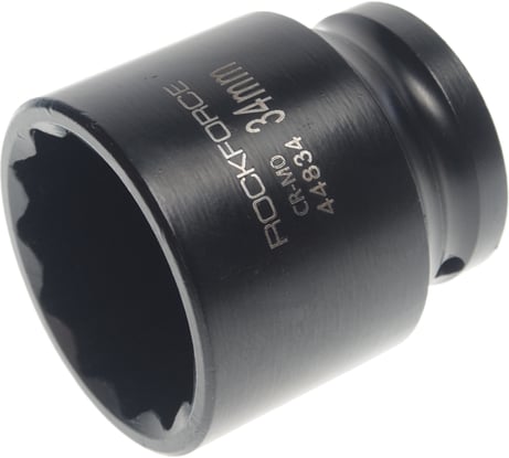 Головка ударная Rockforce 34мм (12гр.), 1/2" RF-44834(28348)